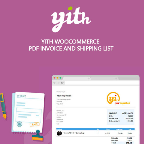 YITH WooCommerce PDF Invoice and Shipping List Premium YITH WooCommerce PDF Invoice and Shipping List Premium