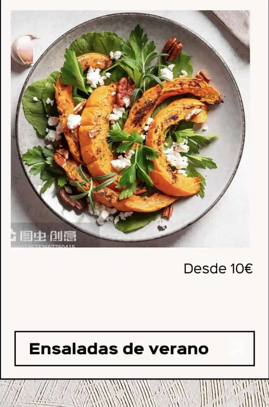 Ensalada fresca desde 10€ en el Asador Los Toneles.